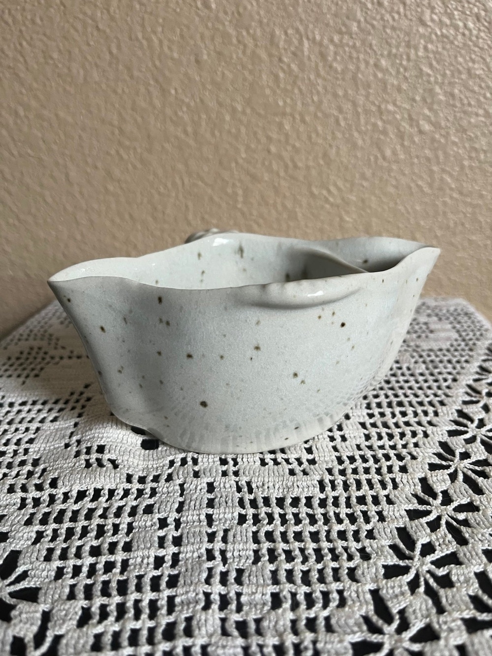 Small Vintage Robert Weiss Grey Speckled Gravy Separator